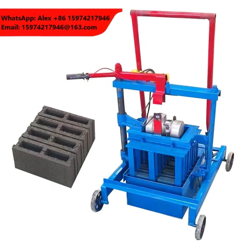 2-35 Small Manual Molding Cement Concrete Hollow Block Making Machine Interlock Paving Brick Making Machine With Low Price