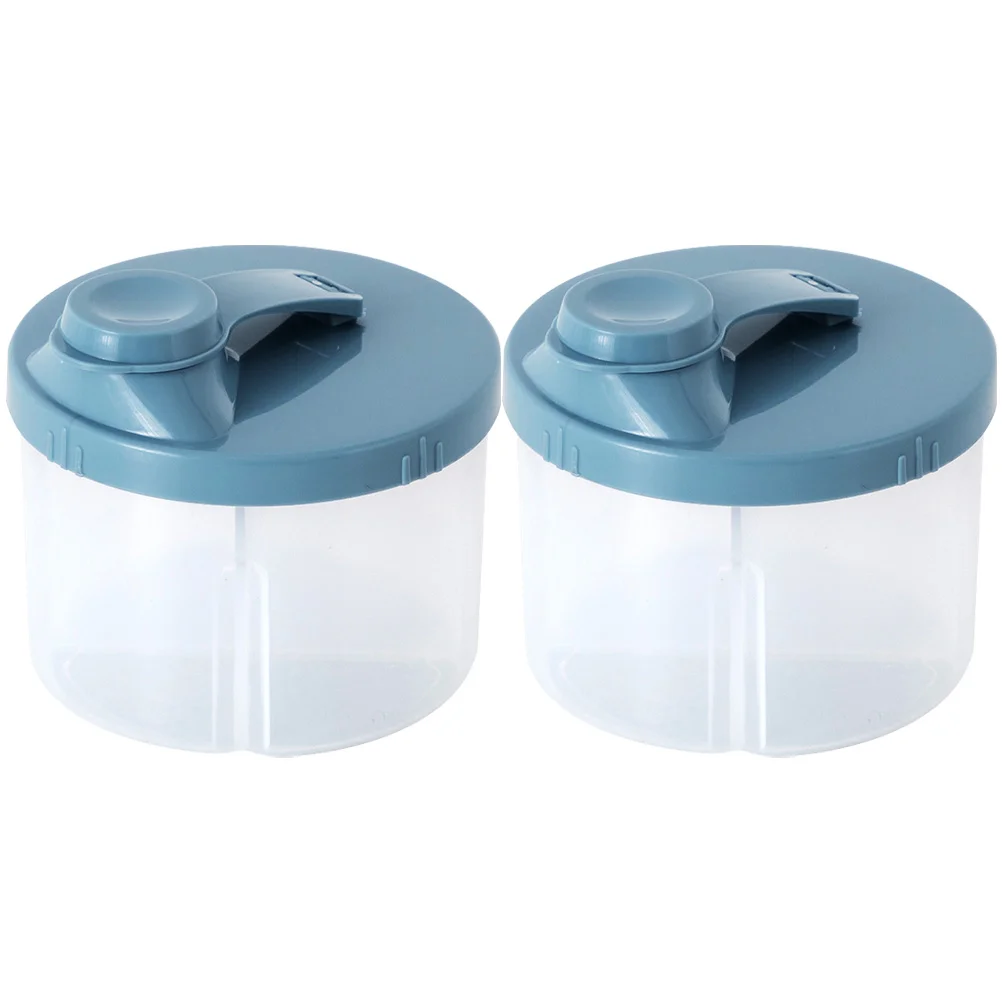 2 Pcs Baby Feeding Container Milk Powder Portable Box Outdoor Formula Dispenser