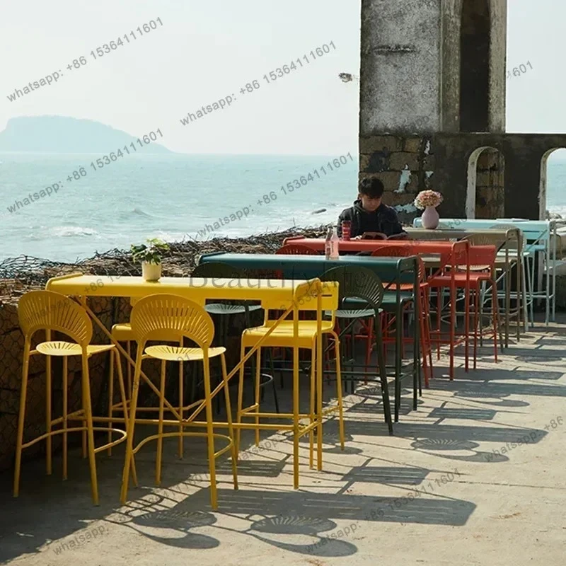 

Органайзер, модные барные стулья, уличный минималистичный салон, барные стулья для ожидания, металлический современный ресторан, банкет, уникальная мебель