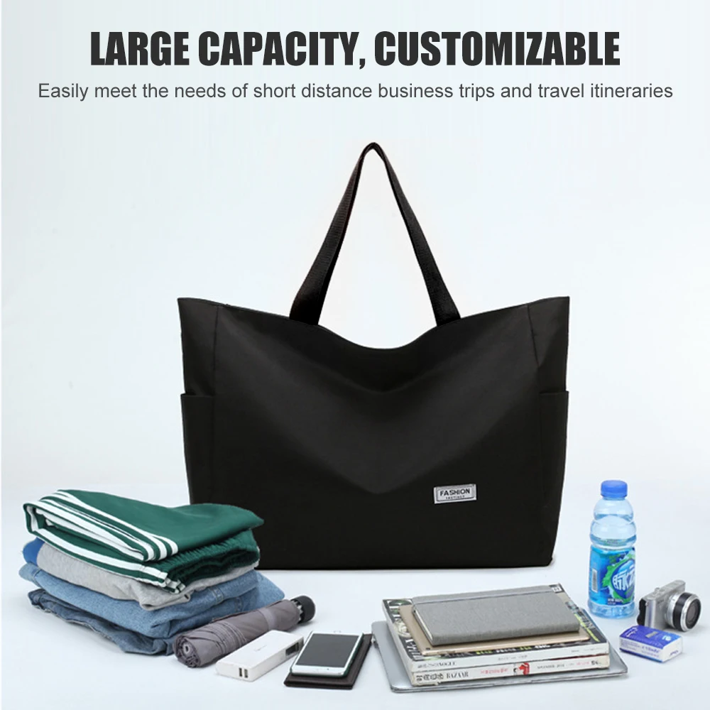 

1pcs Women's Weekender Tote Bag with Dry/Wet Pocket Compartment for Work Nurse Travel Gym - Canvas Shoulder Bag