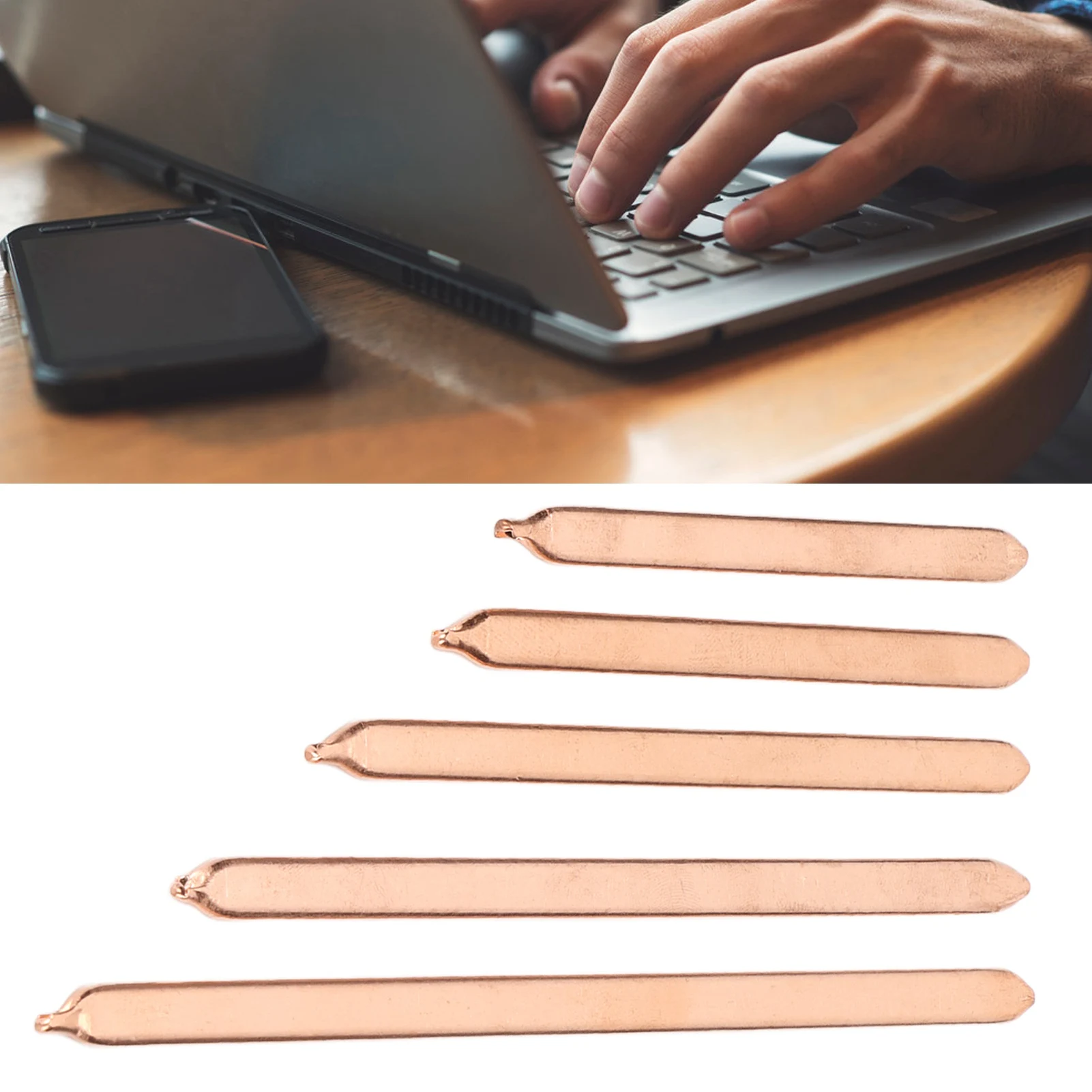 Electronic Pipe Stable  Flat Heat Pipe Effective Heat Dissipation Convenient Practical for Home for Indoor for Office