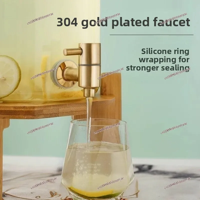 

3.5-8L Buffet Juice Tripod Juice Barrel with Faucet Beer Cold Drink Barrel Small Beverage Machine High Temperature Resistant