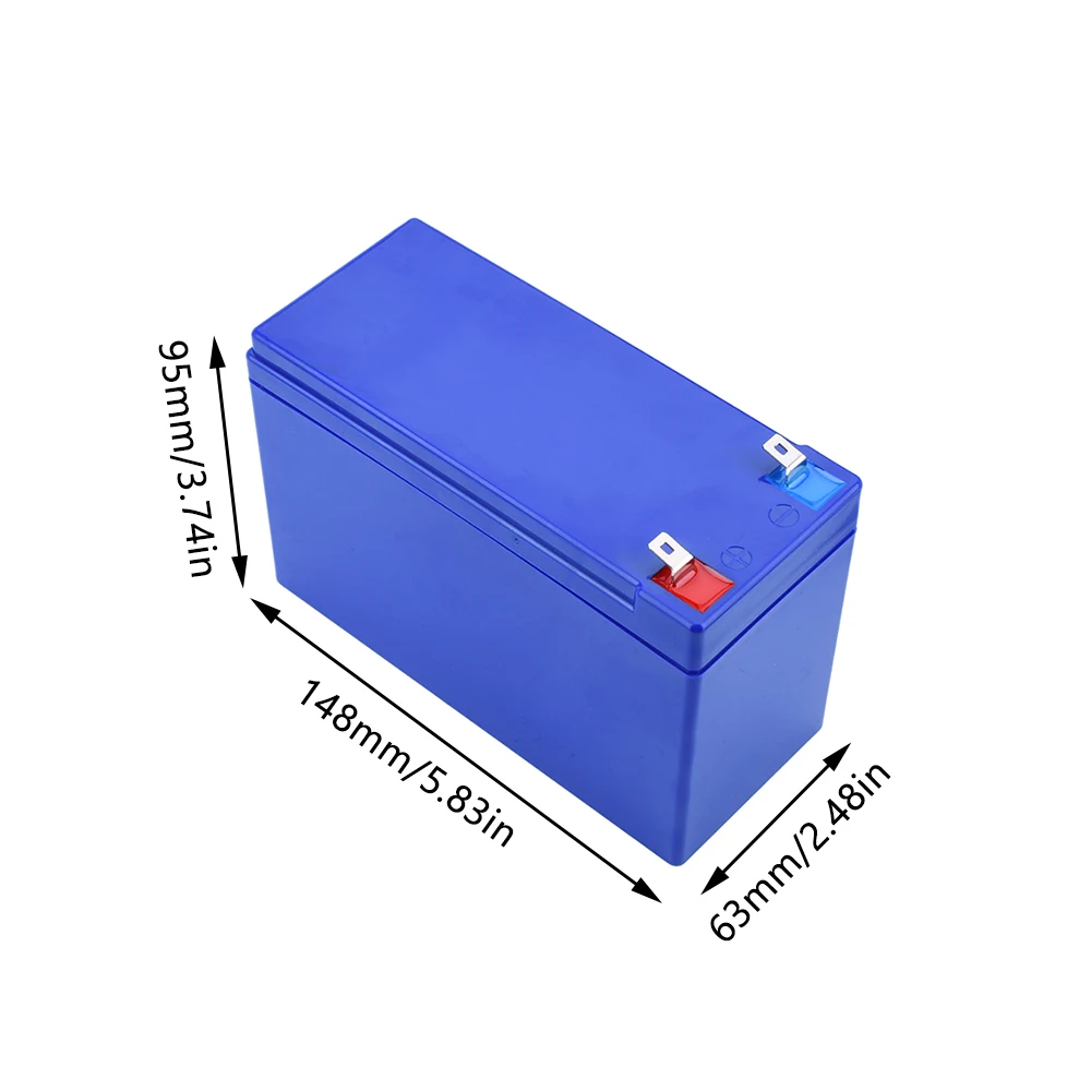 Lithium Battery Box Set com Titular Placa de Níquel, adequado para 21 18650 Baterias, 12V, 7Ah