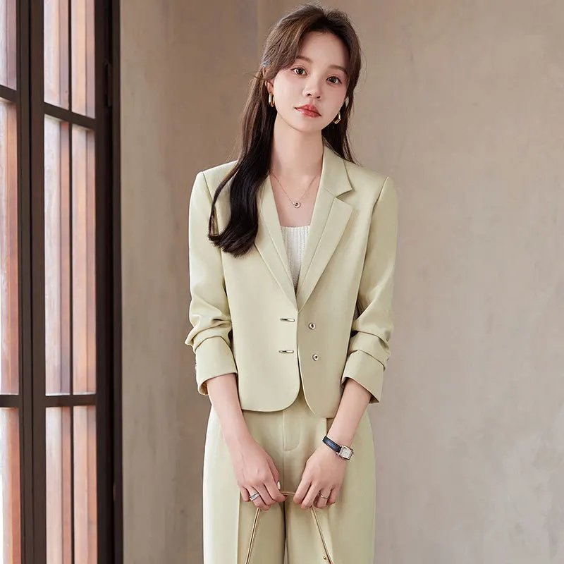 Autumn Winter Women Formal Professional Office Work Wear Career Interview Trousers Set Ladies Pants Set Blazers Outfits Clothing