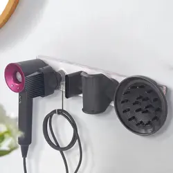 Floatant Wall Mount Hair Dryer Holder Fit for Dyson Supersonic Hair Dryer Holder, Acrylic Attachments Organizer Bath Accessories