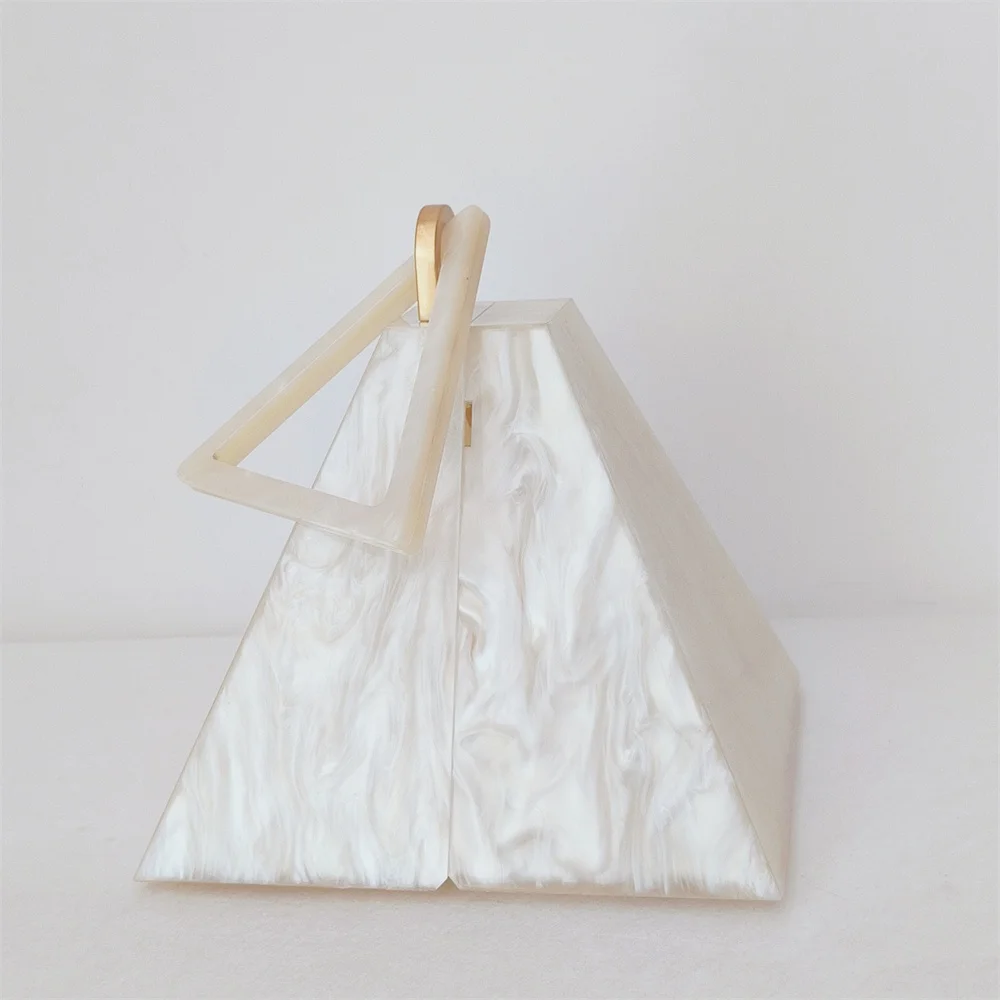 

Female Pro Show Party Parties Business Clutches Purses Bag Handbag Box Bags Acrylic Suitable Evening Bag Triangle Women Handbag
