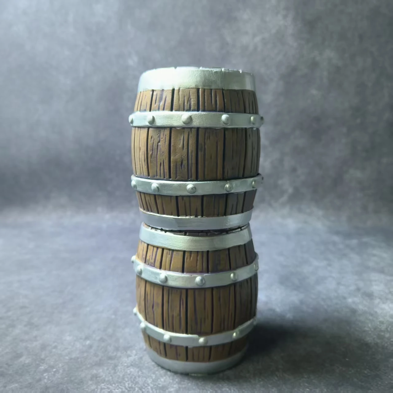 9Cm Anime One Piece Ace Luffy Barel Anggur Patung Barel Kayu Dekorasi Rumah Dekorasi Meja Aksesori Hadiah Mainan