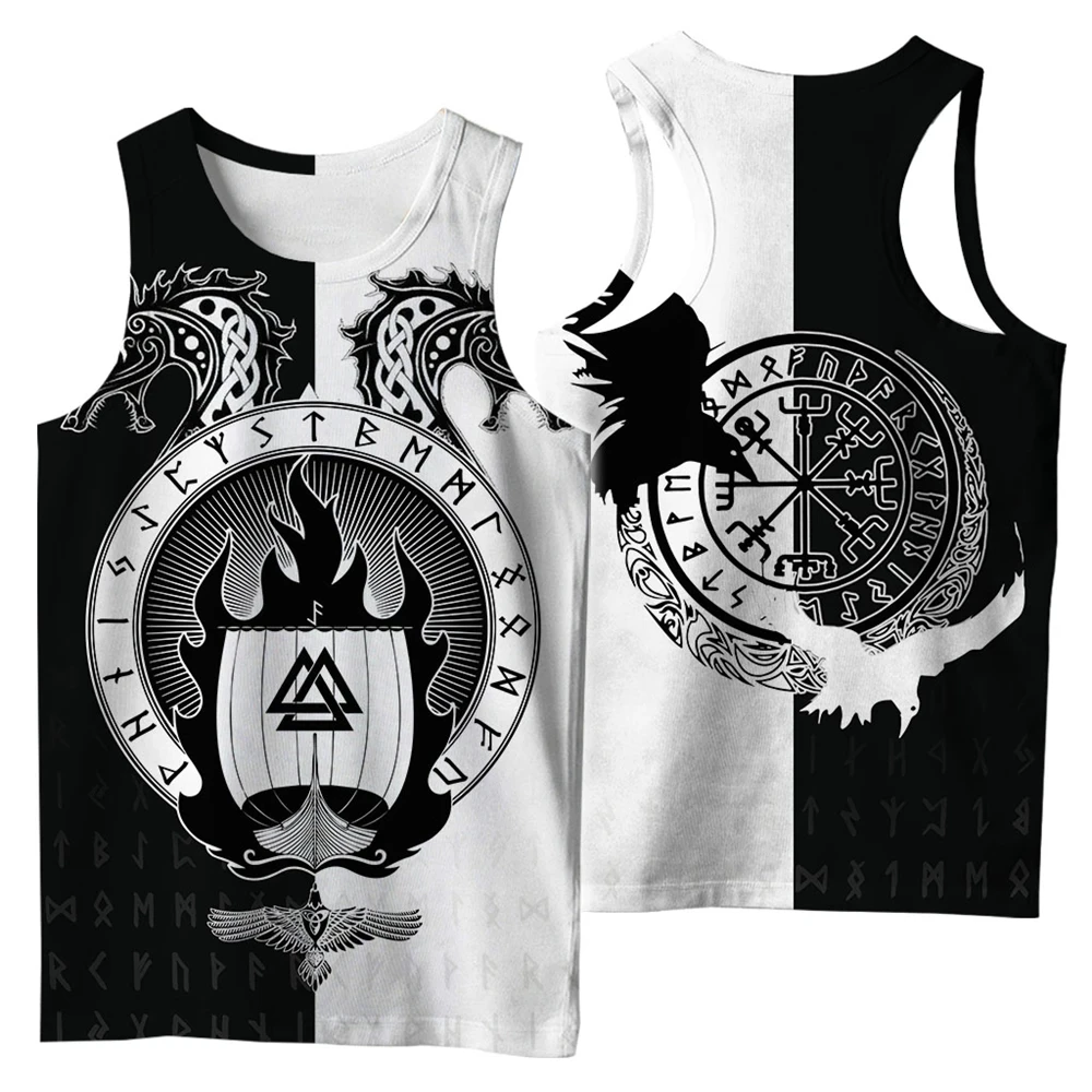 Vintage Tree Of Life symbol Tattoo Raven Tank Top 3D Print Fashion Classic Men Sleeveless Top Summer Hip Hop Style Vests Clothes