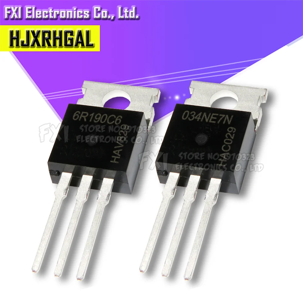 10pcs IPP60R190C6 6R190C6 TO-220 600V 18A IPP034NE7N3G 034NE7N3G