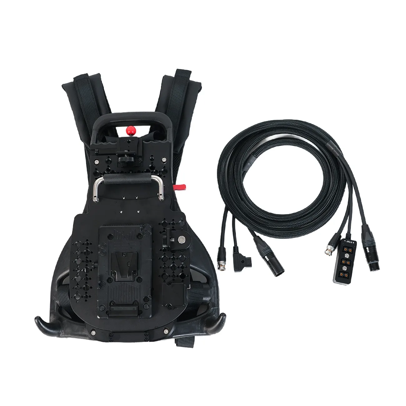 V-mount B-mount Battery Backpack With Handle Fixing Plate XLR 3Pin Output for ARRI ALEXA 35, Mini MiniLF. RED, SONY, CANON view 5
