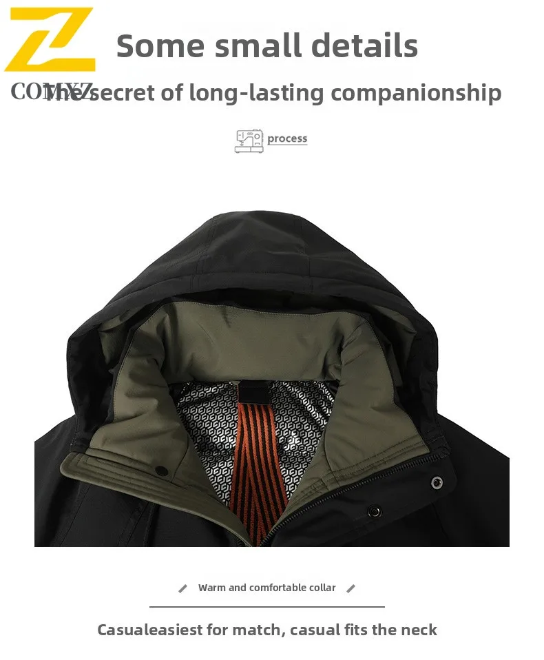 เสื้อแจ็คเก็ตดาวน์ผู้ชาย 2025 สไตล์ใหม่ ขนเป็ดขาว 90% ผ้าฝ้ายหนา กันหนาว อุ่น มีฮู้ด เสื้อโค้ทลำลองสำหรับฤดูหนาว เสื้อแจ็คเก็ตดาวน์