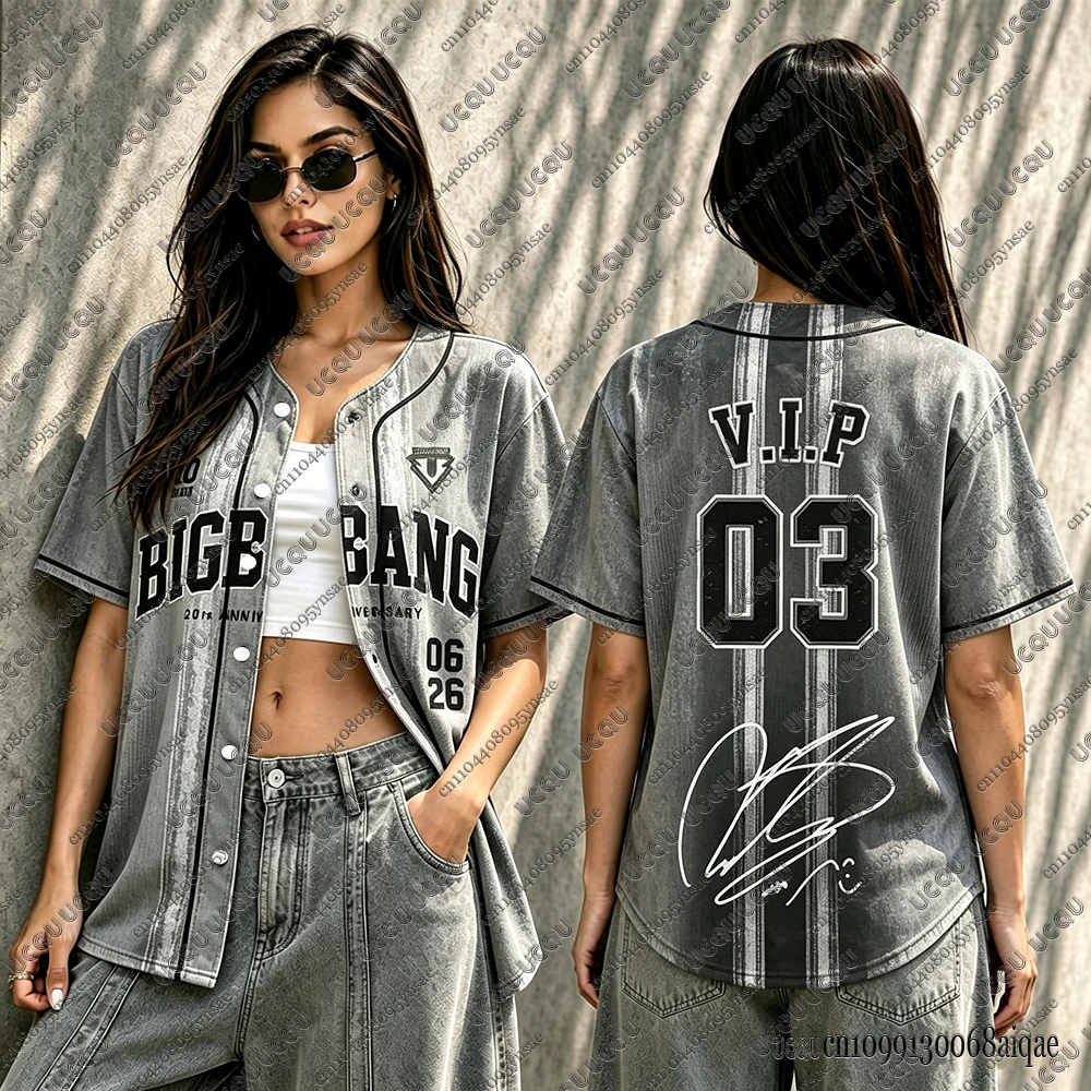 Koreanische Kpop 2026 World Tour Baseball-Trikots für Frauen Big Bang 20. Jubiläum Mesh-Sport-Baseball-Trikots Y2K Konzert-Trikot – Detail 17