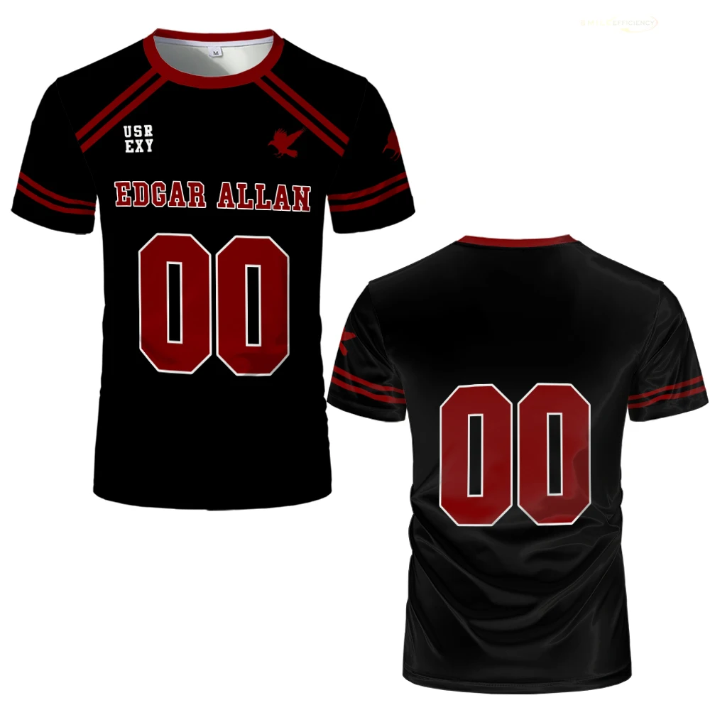 تي شيرت Foxhole Court Lacrosse Hockey Jersey All For The Game Cosplay زي رجالي رياضي قابل للتنفس بأكمام قصيرة #6