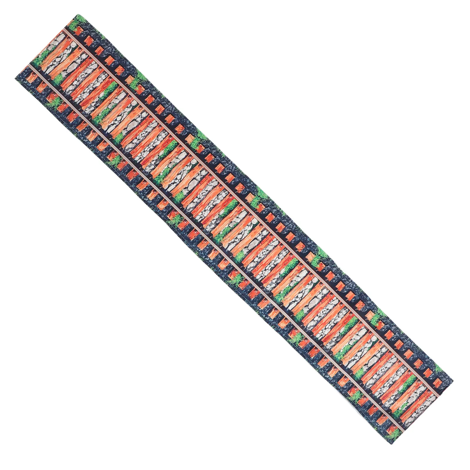 Railroad Track Table Runner 13x90.5 Inch Western Party Table Runner Wild West Theme Cowboy Birthday Decorations Train Themed