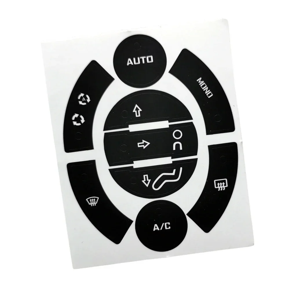 

Car Interior Repair Black A C Climate Buttons Car Button Repair Accessory Control Cell Sticker Practical Use Reflective Sign