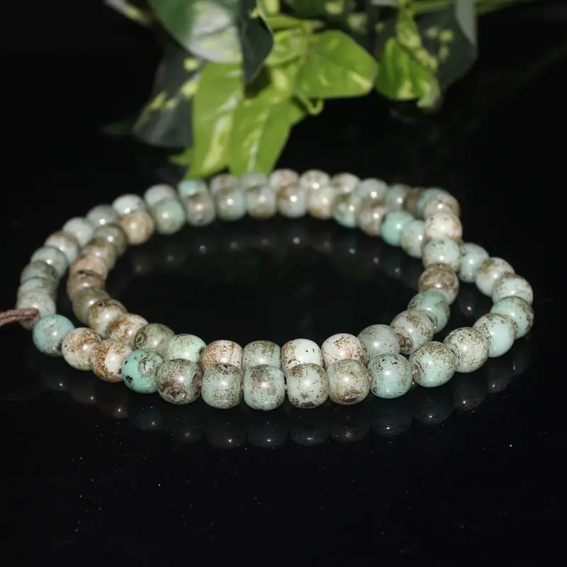 Antique Old Material Abacus , Buddhist Beads, Amazonite Cultural Item, Vintage Ethnic Style