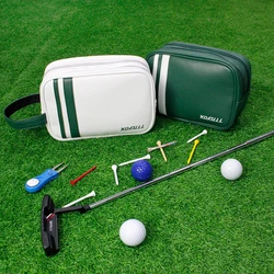 KOFULL Golf Ball Storage Bag Two Separate Zippers Space Multifunctional Storage Other Golf Accessories and Valuables Handbag