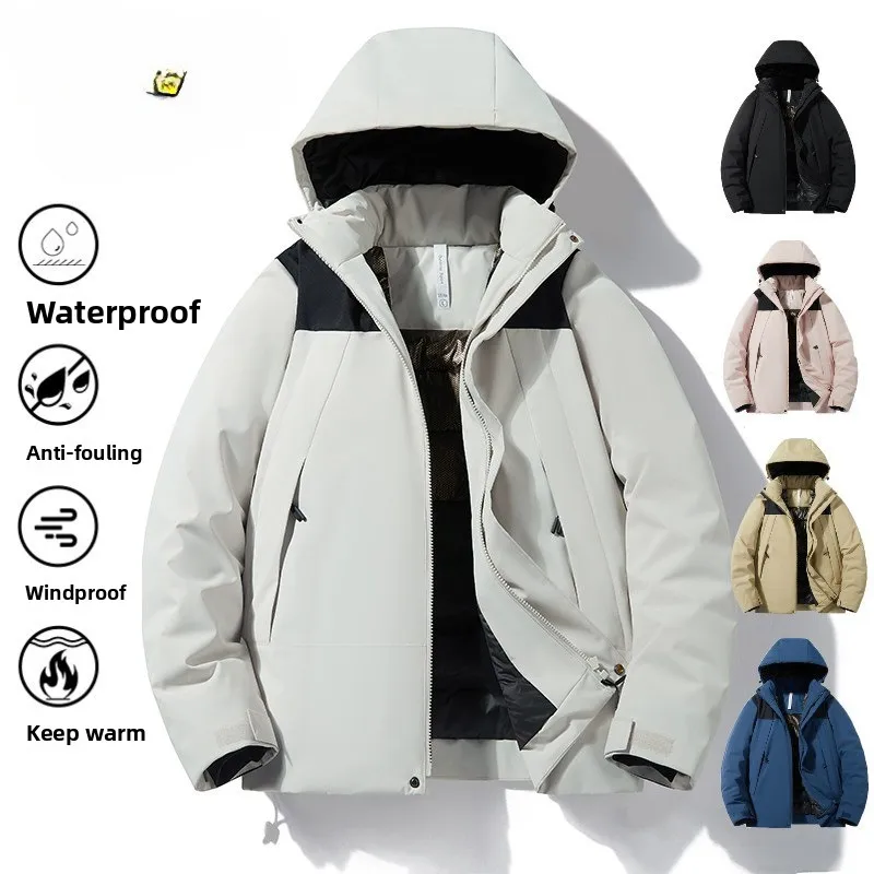 

2025 Popular Yurong Cotton Jacket for Men, Thickened Warm Winter Coat, Couple Style Loose Fit Windbreaker Cotton Coat