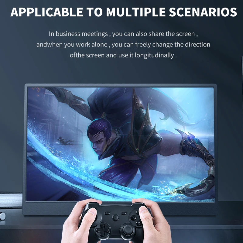 14.1 Inch Touch Screen Portable Monitor 100%sRGB 400cd/m2 Gaming Computer Expand Display For XBox PS4/ 5 Switch Loptop image 4