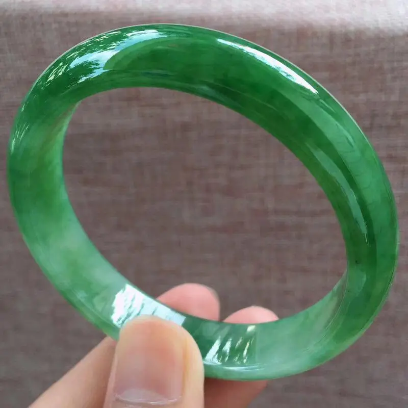 

Sun Ice-like Emperor Jade Bracelet Myanmar Mine Timber Full Green Highest-Ranking Imperial Concubine B