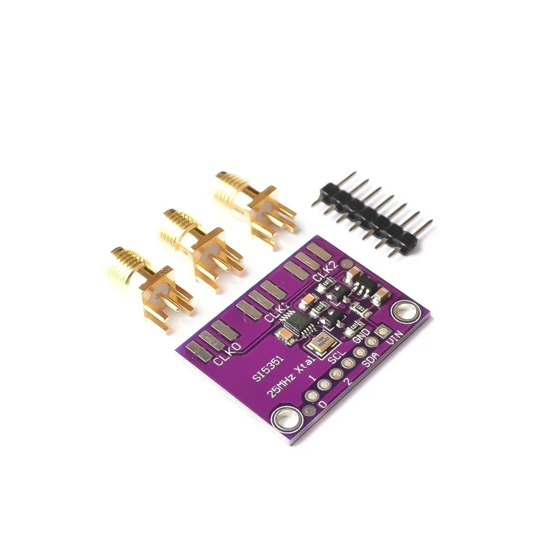 1set SI5351 High Frequency Signal Square Wave Frequency Generator Signal Generator Module 5351 Si5351A With Copper Head