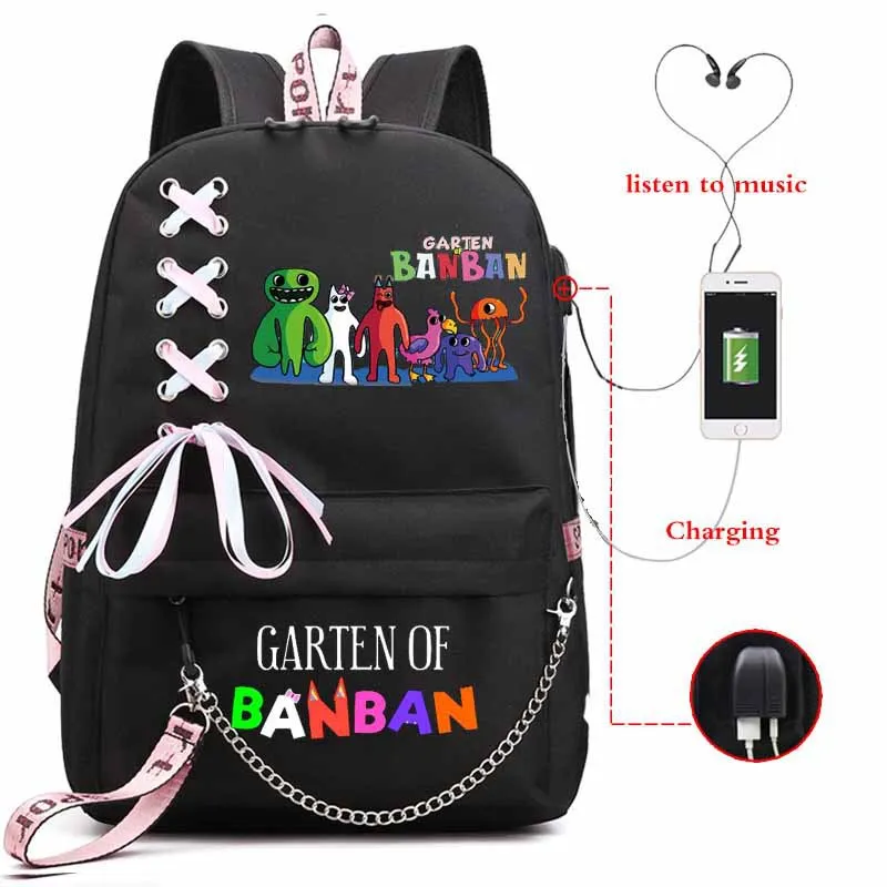 

Garten of Banban's Garden Game Schoolbag USB Charging Backpack for Primary and Middle School Students