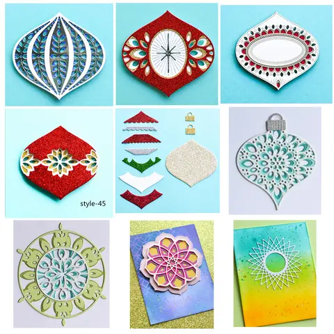 3D DIY Birch Press Design New Layer Belle Ornament Chirstmas Metal Cutting Dies Scrapbooking For Paper Frame Card Craft