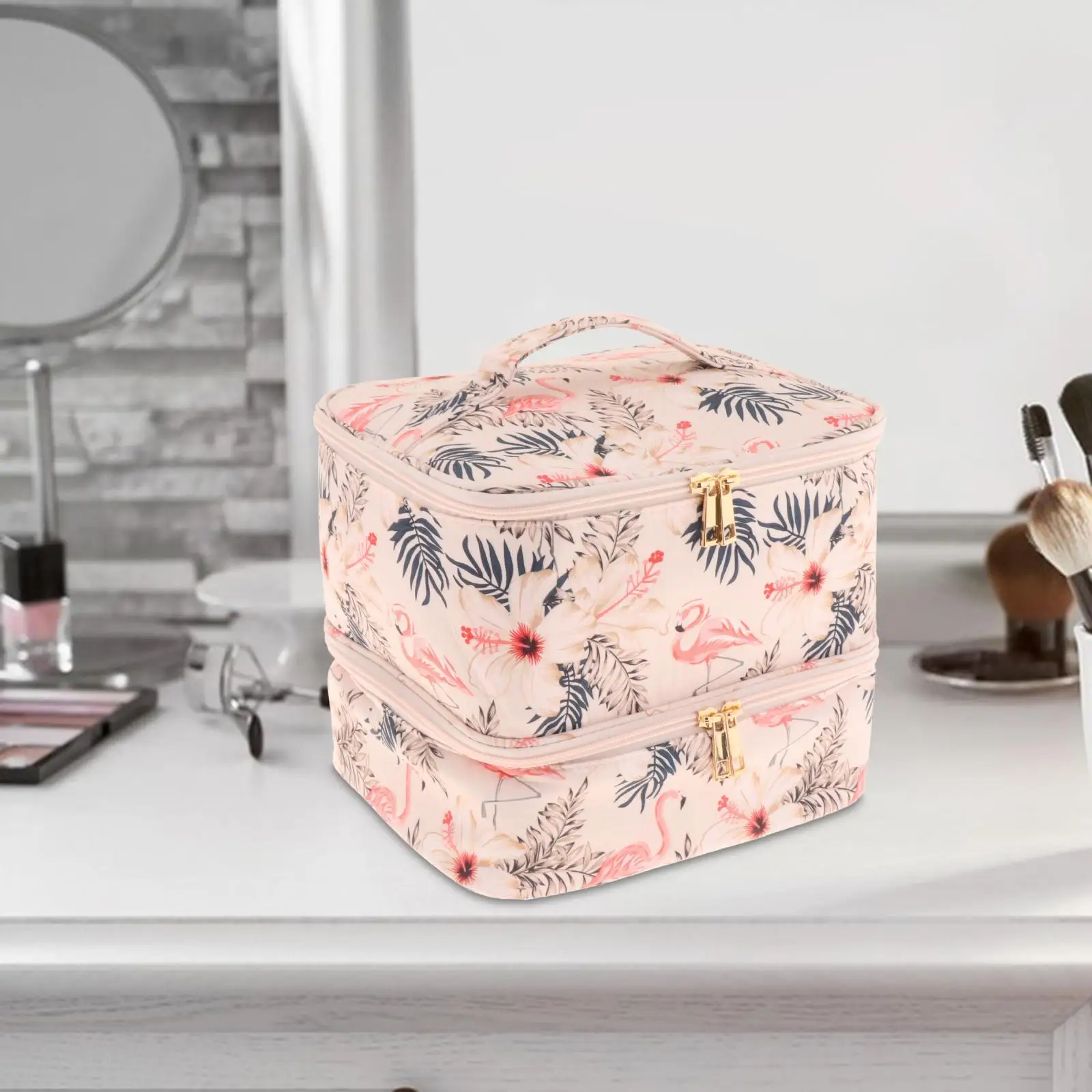 

Чехол-органайзер для лака для ногтей, водонепроницаемый тканевый держатель, вмещает 30 бутылок для путешествий