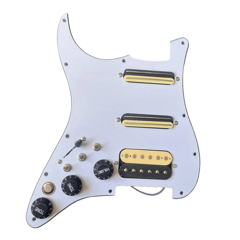 

Left Handed Loaded SSH Pickguard Set, Split Mini Zebra Humbucker Pickups, Kill Switch Output Mute Switch