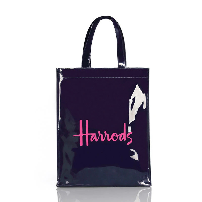 WUXIATE Fashion Style Jelly Handbag Women Eco Friendly Flower Tote Shopping Bag Reusable Waterproof PVC Shoulder Shopper Bags