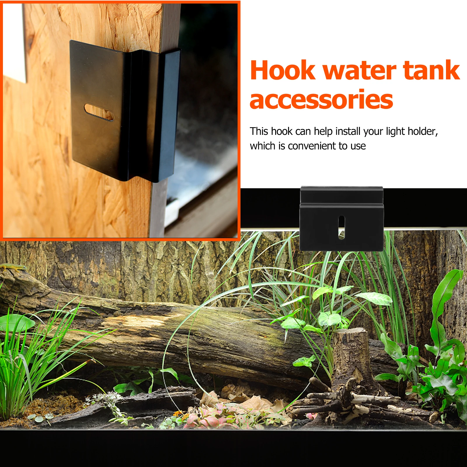 

1Pcs Reptile Tank Hook Strong Turtle Feeding Box Hanging Hook for Lamp Bracket in Glass Tank Reptile Feeding Box Hanger