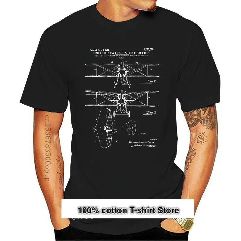 Nueva marca de ropa de verano 2024 Biplane charol 1929 avión piloto aviación Vintage camiseta