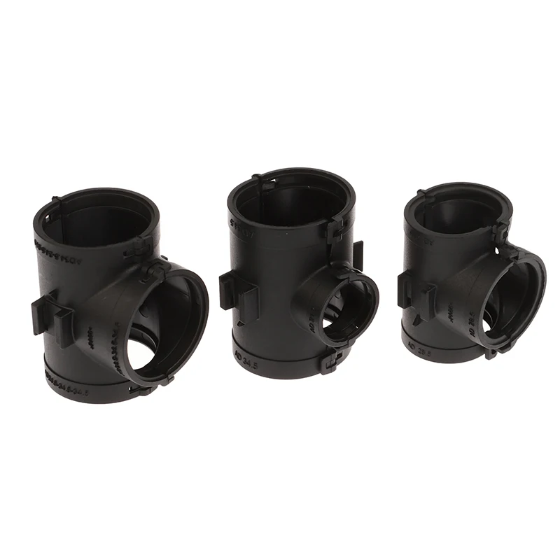 Hot Sale 5Pcs T-shaped Y-shaped Three-Way Plastic Corrugated Hose Openable Car Wiring Harness Tie Equal Diameter Reducer Shunt