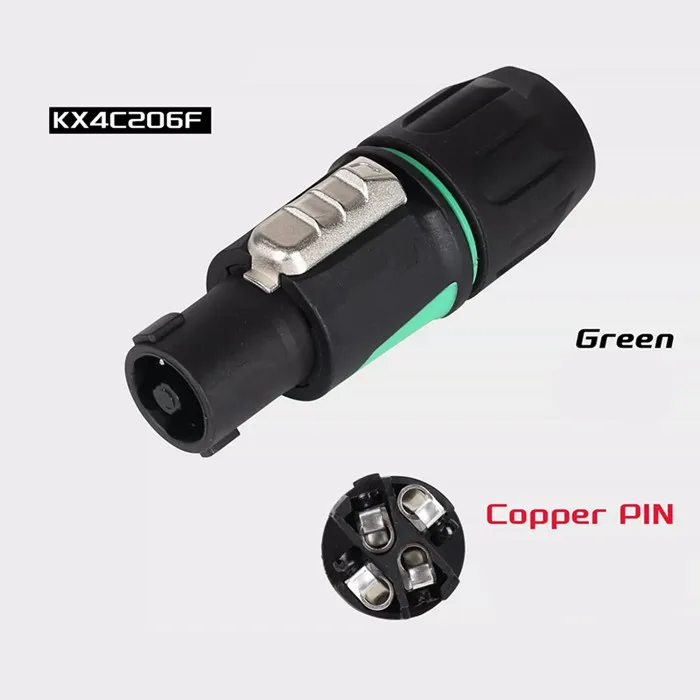 20 pcs 4-Pin Professional Audio Connector Speaker Plug for Power Amplifier & Mixer 4-Core speaker speakon