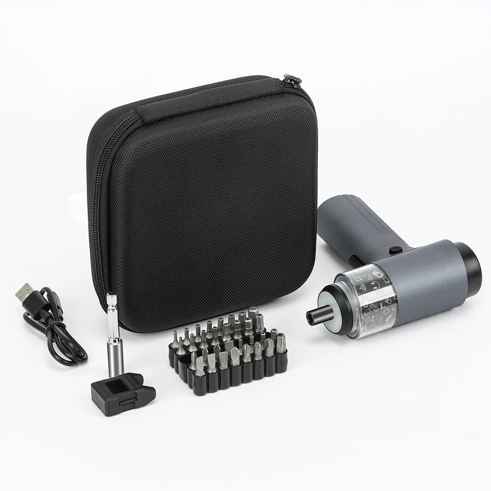 36-in-1 Cordless Screwdriver,7 Torque,Digital Display,0.5-5N.m,LED Light,Rechargeable Kit for Furniture & Equipment Repair
