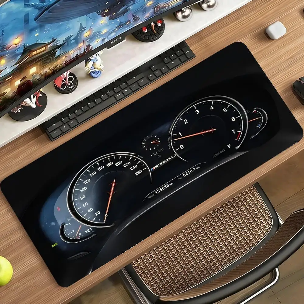 Table Mat Car Dashboard Speedometer Racing Interior Graphic Mouse Pads Large Size For Laptop Games Playmat