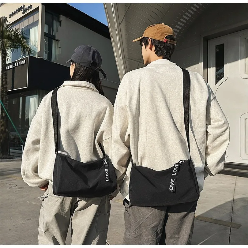 Waterproof nylon cloth men's shoulder bag fitness cross-body commuting storage simple lightweight women's travel bag