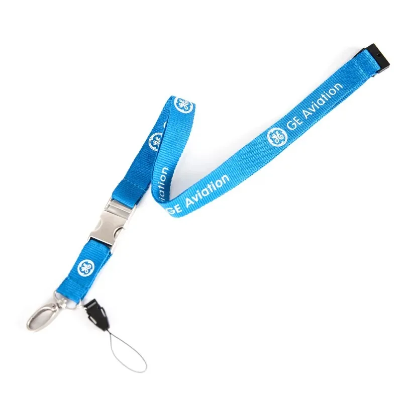 Suitable for Pilot License Lanyard, Wide Blue with Metal Buckle, Suitable for Crew Members