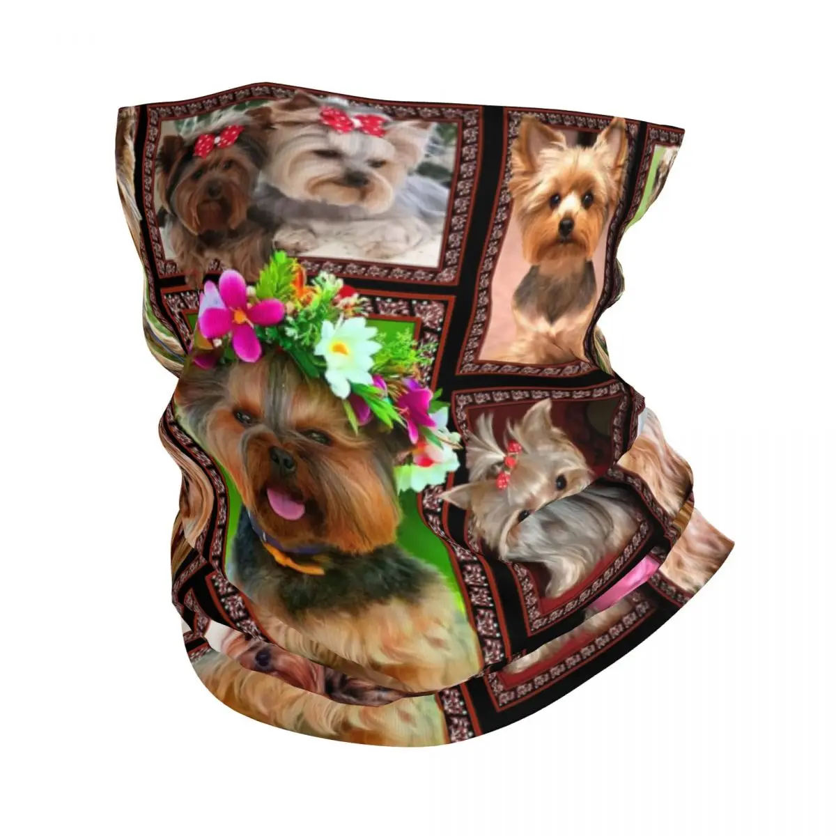 Yorke Dog Yorkshire Terrier Bandana Neck Warmer Men Women Winter Ski Hiking Scarf Gaiter Face Cover