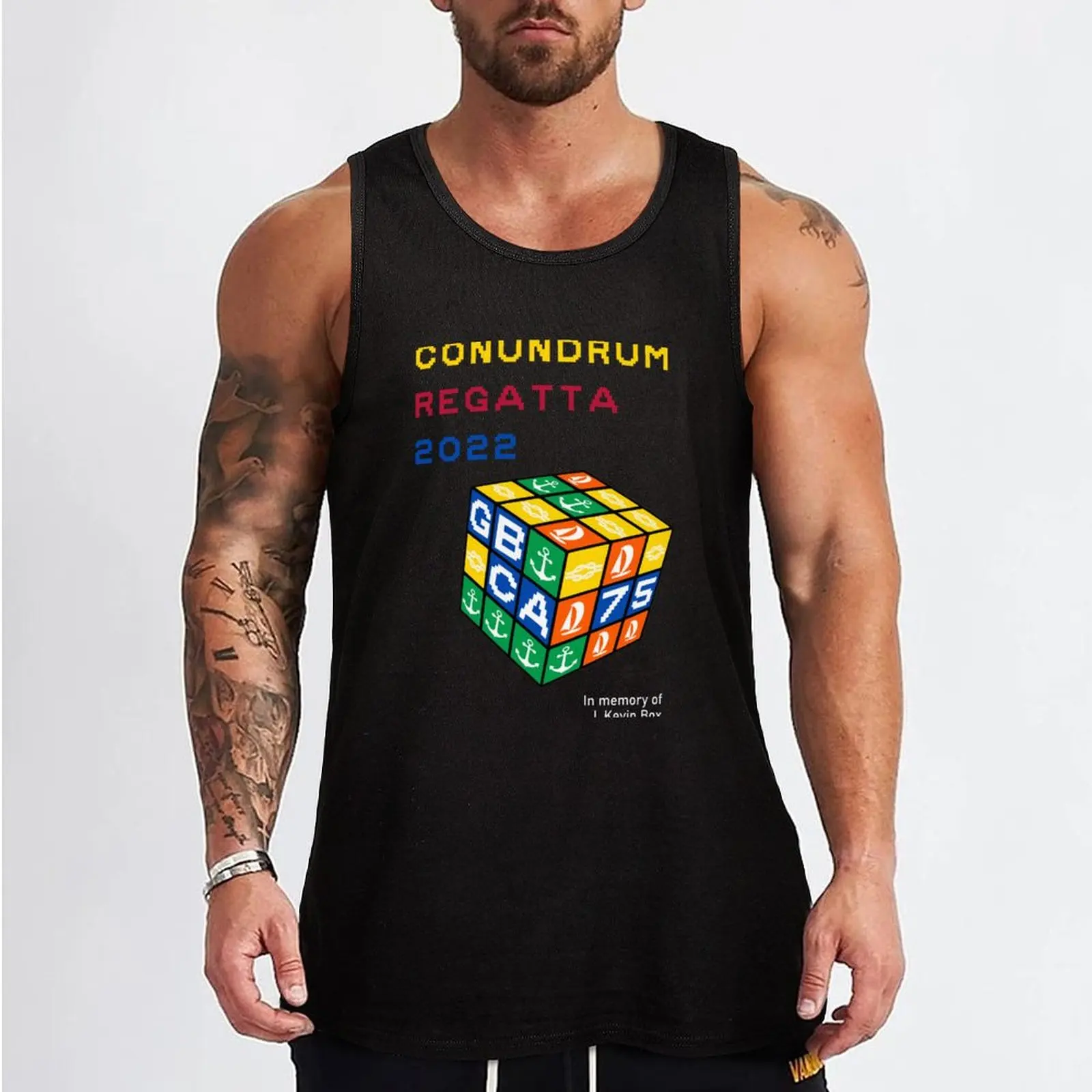 2022 Conundrum Regatta Tank Top bodybuilding for men sports suits