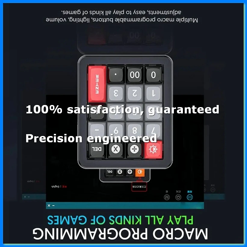 K812 Mechanical Keyboard Wired Hot Swappable Numpad RGB Mechanical Gaming Keyboard Programmable for Win//Game Black-A09I