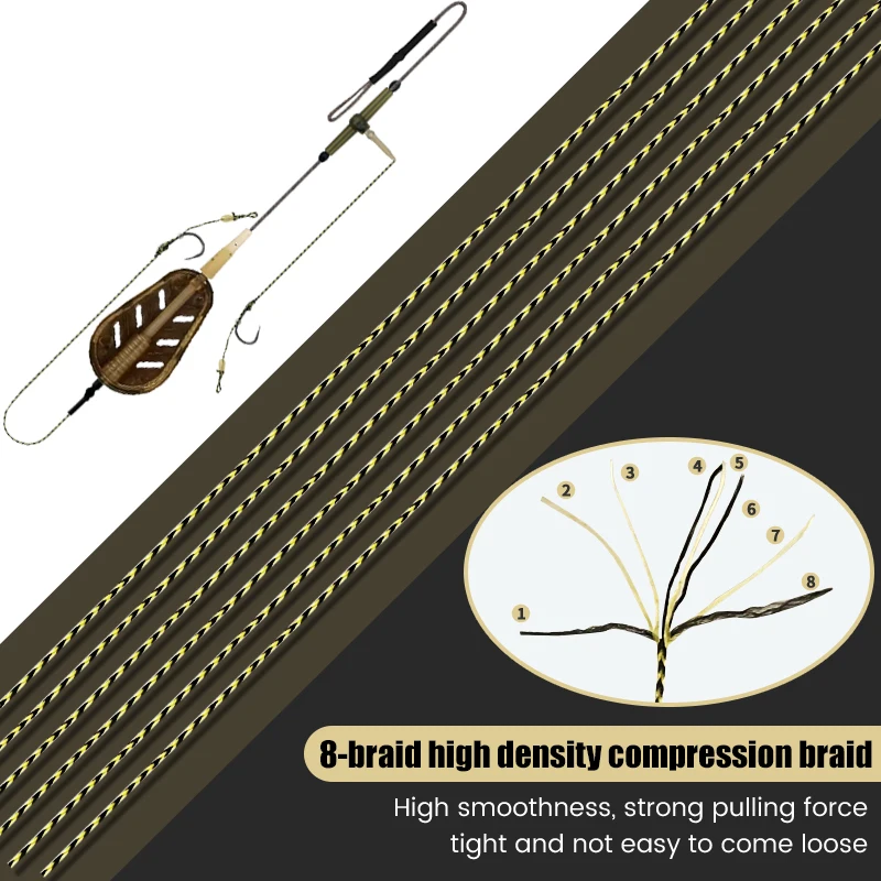 Предварительно завязанная клетка для приманок для ловли карпа YOTO — 20 г/30 г/40 г/50 г трехлинейные крючки с вращающимися ремнями