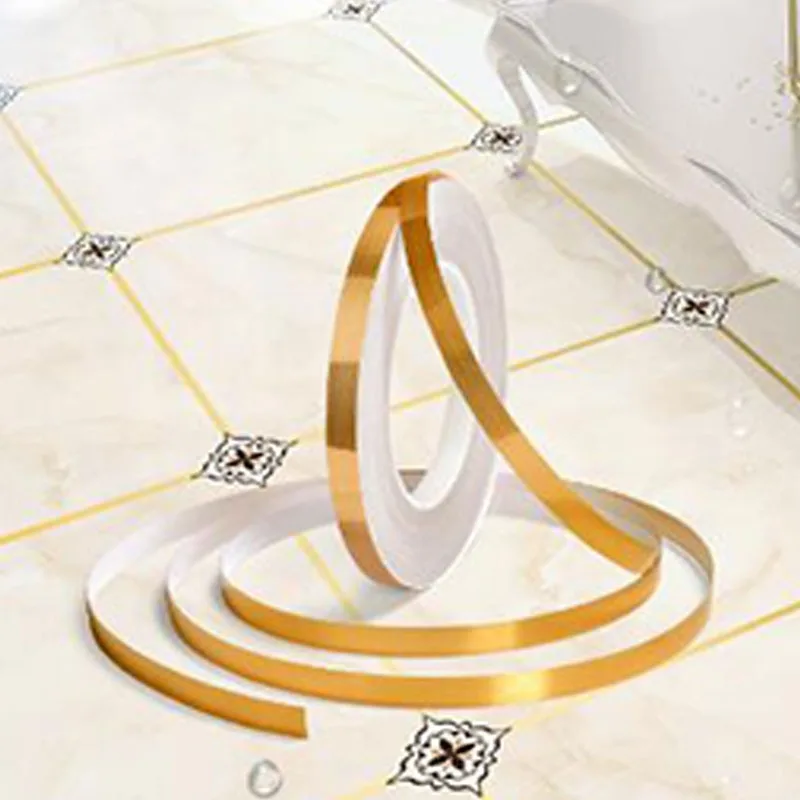 1PC Floor Joints Stickers self-adhesive Seam Stickers Waterproof Ceramic Tile Seam Stickers Beauty Edge Floor Stickers