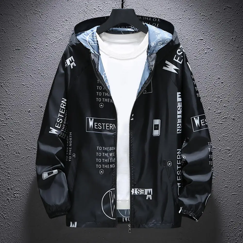 Stylish Casual Jacket  Anti-UV Comfortable Wearing Men Jacket  Wear-resistant Men Jacket