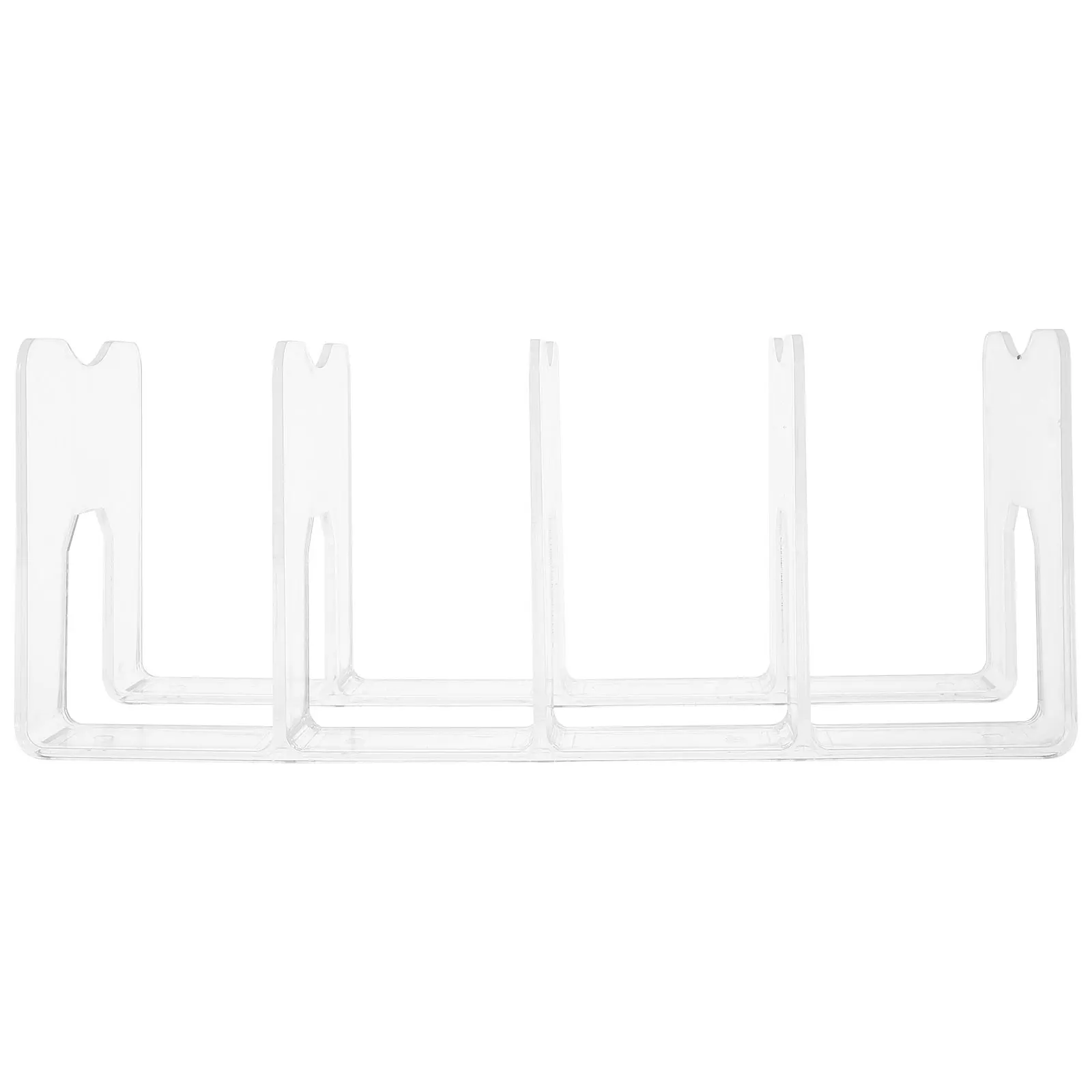 

4 Pcs Bookstore Desk Bookshelf Storage Shelves Desktop Organiser Clear File Organizers Holder Rack