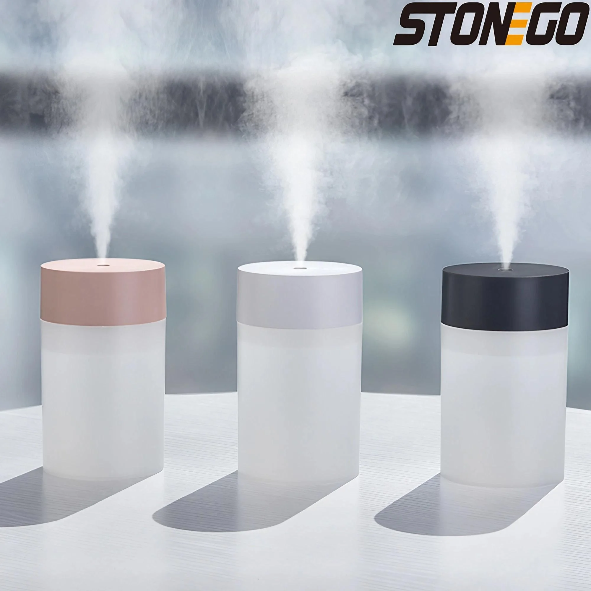 STONEGO Versatile USB Portable Humidifier for Home, Compact Nebulizer, Effortlessly Moistens Car, Bedroom, Office, and More