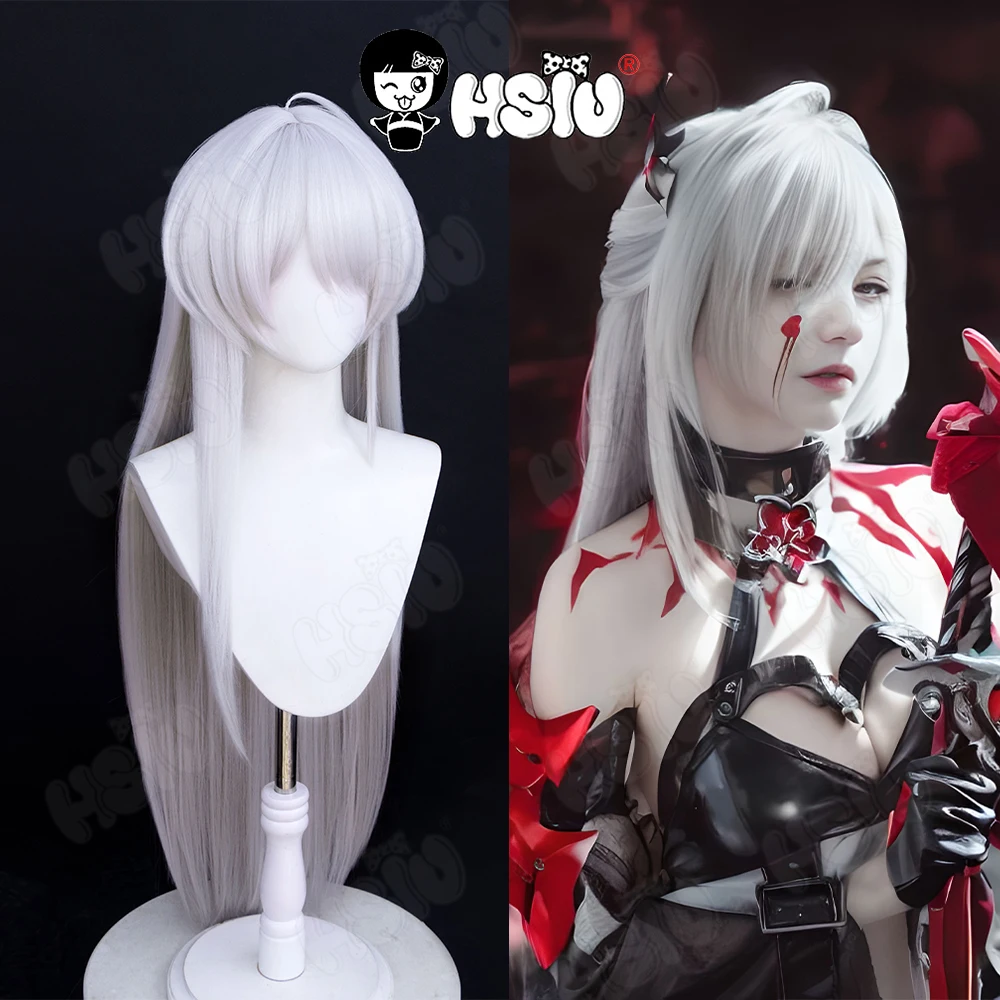 Raiden Bosenmori Mei Cosplay Wig HSIU White gradient gray pink long hair Synthetic Wig+Wig cap Game Honkai Star Rail cosplay Wig