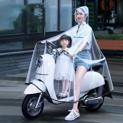 Cycling Rain Coat Jacket Capes Rain Poncho Hooded Mobility Scooter Rain Cover Motorcycle Transparent Long Full Body Waterproof