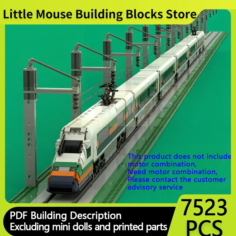 

City Car Model MOC Building Bricks Railway Fast Passenger Train Modular Technology Children Holiday Gifts Assemble Toys Suit