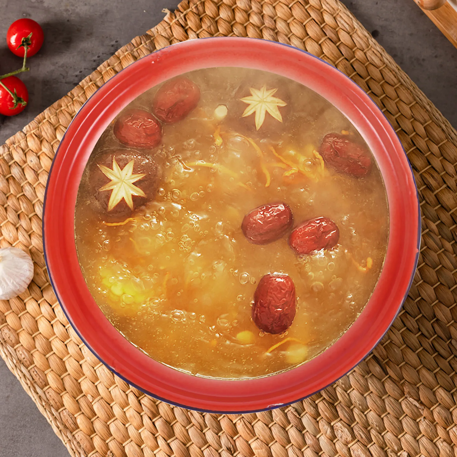 

5 Pcs Retro Enamel Disc Soup Bowls Instant Noodle Vintage Pudding Enameled Dishes Camping Tableware Kitchen Household Food
